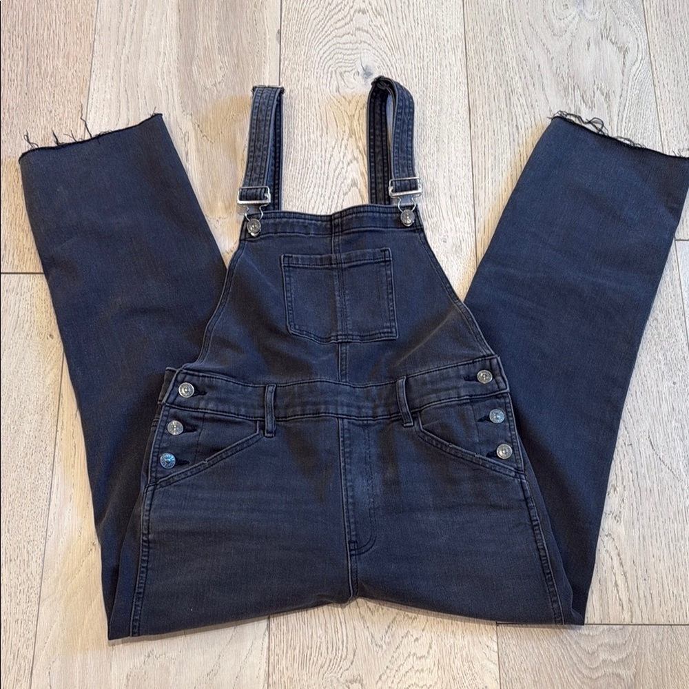 Express Denim Overalls in Dark Grey Size 4